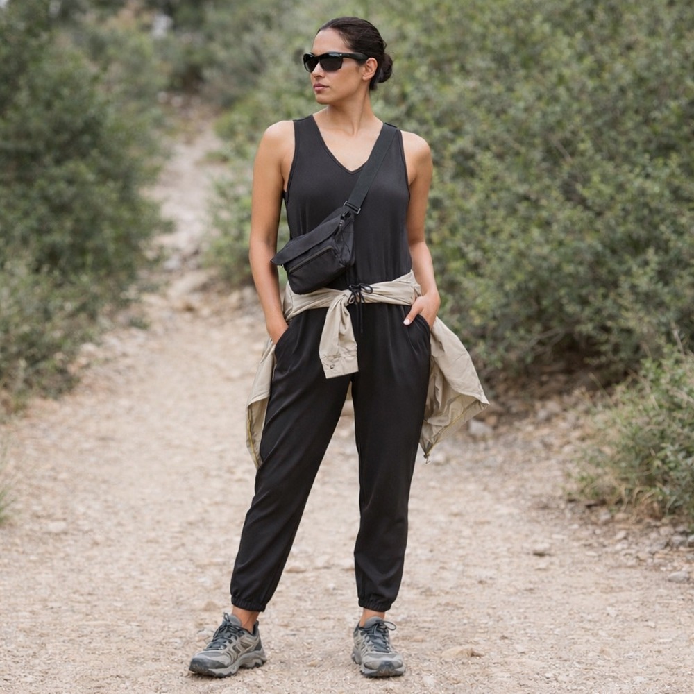 FREEDOM TRAIL BY KYODAN Black Sleeveless Jumpsuit Size XS Gorpcore Athleisure